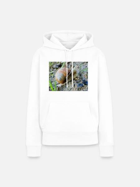 Slowly - Frauen Premium Bio Hoodie - Weiß