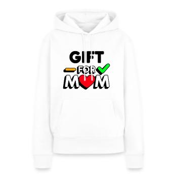 Valentine's Day Gift for Mom happy Valentine's Day - Sweat à capuche Premium bio Femme - blanc - Devant - Julia (174cm)
