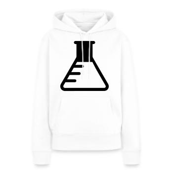 Icône de tube à essai - Sweat à capuche Premium bio Femme - blanc - Devant - Julia (174cm)