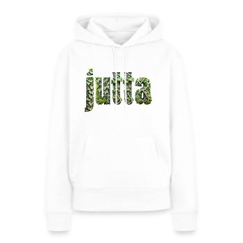 jutta efeu name frau - Frauen Premium Bio Hoodie - Weiß - Vorne - Julia (174cm)