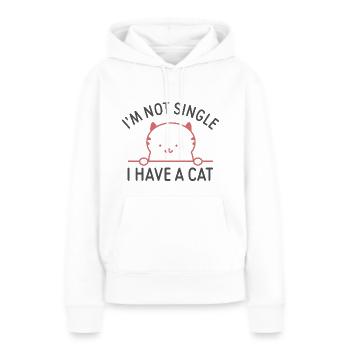 I'm Not Single I Have A Cat - Women’s Premium Organic Hoodie - white - Front - Julia (174cm)