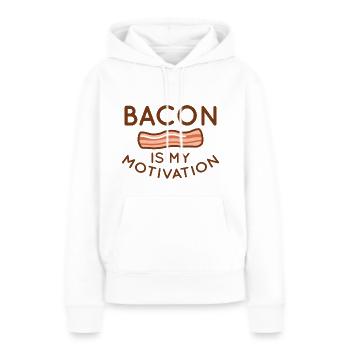 Speck ist meine Motivation - Frauen Premium Bio Hoodie - Weiß - Vorne - Julia (174cm)