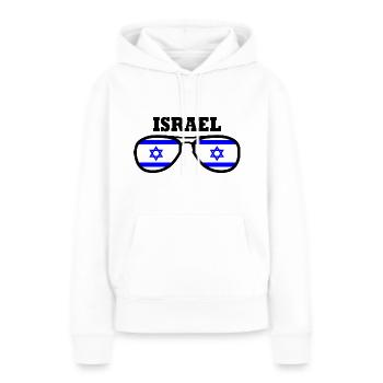Israel - Sweat à capuche Premium bio Femme - blanc - Devant - Julia (174cm)