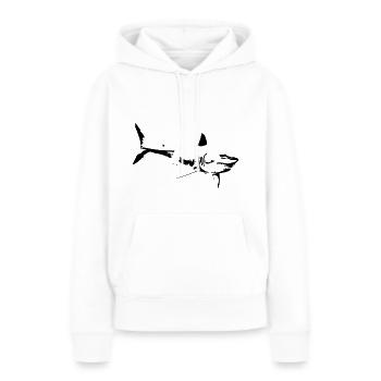 Hai - Frauen Premium Bio Hoodie - Weiß - Vorne - Julia (174cm)