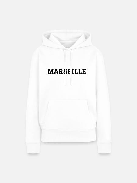 Marseille - Frauen Premium Bio Hoodie - Weiß