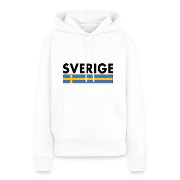 Sverige - Frauen Premium Bio Hoodie - Weiß - Vorne - Julia (174cm)