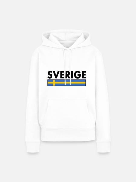 Sverige - Frauen Premium Bio Hoodie - Weiß
