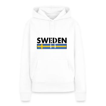 Schweden - Frauen Premium Bio Hoodie - Weiß - Vorne - Julia (174cm)