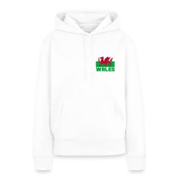Pays de Galles - Sweat à capuche Premium bio Femme - blanc - Devant - Julia (174cm)