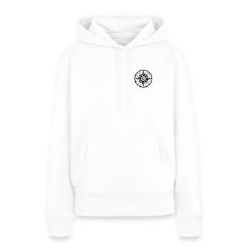 boussole - Sweat à capuche Premium bio Femme - blanc - Devant - Julia (174cm)