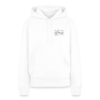 radio - Sweat à capuche Premium bio Femme - blanc - Devant - Julia (174cm)