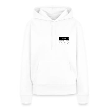 coffee because crack is bad - Frauen Premium Bio Hoodie - Weiß - Vorne - Julia (174cm)