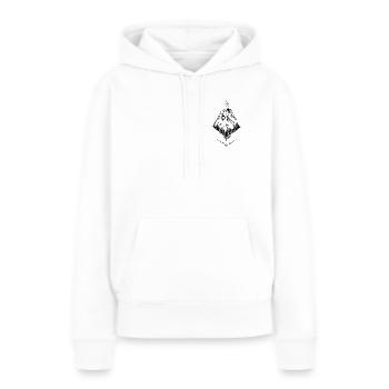 Sky High Mountain - Sweat à capuche Premium bio Femme - blanc - Devant - Julia (174cm)