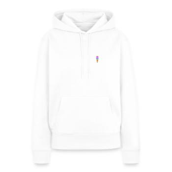 Cornet de crème glacée 10 - Sweat à capuche Premium bio Femme - blanc - Devant - Julia (174cm)
