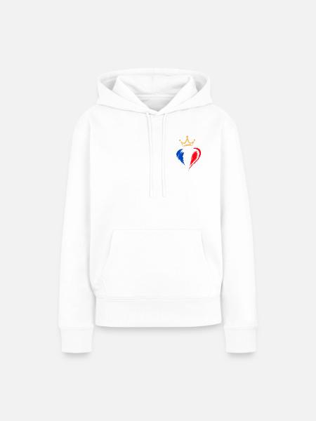 6F2DC4EF-791A-49CB-99C6-58A5D66E4BCD - Frauen Premium Bio Hoodie - Weiß