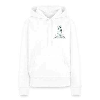 Gartenschäfin Schaf mit Pflanze Gärtnerin - Frauen Premium Bio Hoodie - Weiß - Vorne - Julia (174cm)