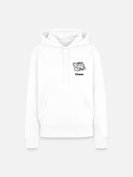 chaos - Frauen Premium Bio Hoodie - Weiß