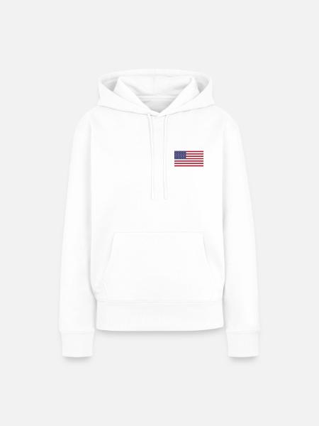 Flag of the United States - Frauen Premium Bio Hoodie - Weiß