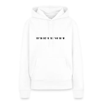 Villa de Álvarez, Mexique - Sweat à capuche Premium bio Femme - blanc - Devant - Julia (174cm)