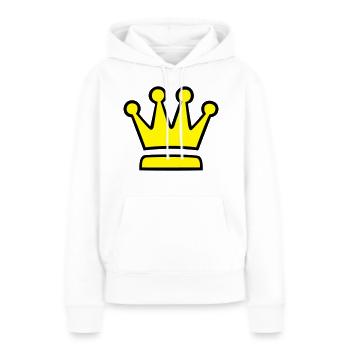 Couronne (couronne) 04.1 - Sweat à capuche Premium bio Femme - blanc - Devant - Julia (174cm)