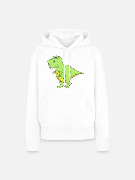Trex - Frauen Premium Bio Hoodie - Weiß
