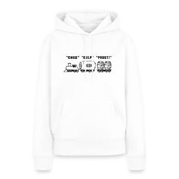Chug Gulp Prost - Train de bière du train à bière - Sweat à capuche Premium bio Femme - blanc - Devant - Julia (174cm)