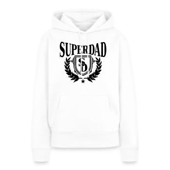 superdad - Frauen Premium Bio Hoodie - Weiß - Vorne - Julia (174cm)