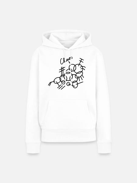 Chaos - Runde Formen - Frauen Premium Bio Hoodie - Weiß
