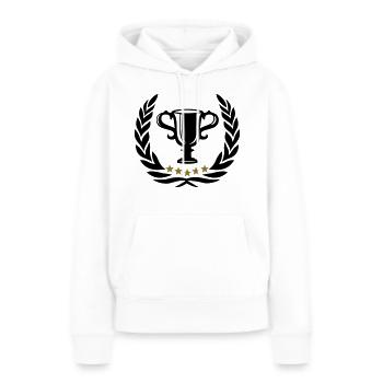 Lorbeerkranz Kranz Pokal 5 Sterne Auszeichnung - Frauen Premium Bio Hoodie - Weiß - Vorne - Julia (174cm)