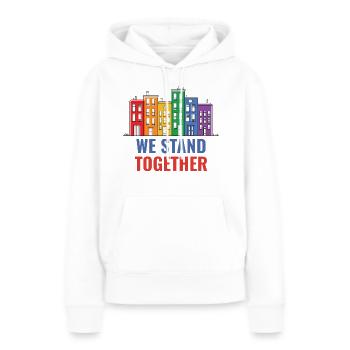Gay Community LGBTQ Design - Sweat à capuche Premium bio Femme - blanc - Devant - Julia (174cm)
