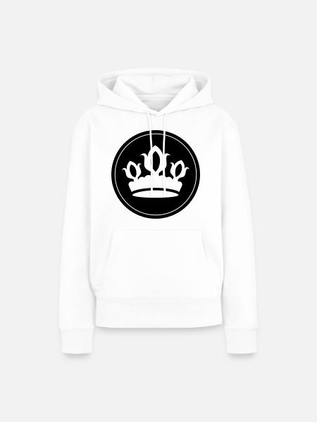 Krone Silhouette - Frauen Premium Bio Hoodie - Weiß