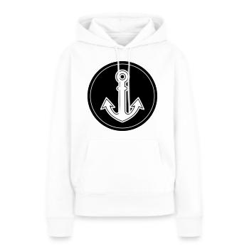 Anker form - Frauen Premium Bio Hoodie - Weiß - Vorne - Julia (174cm)