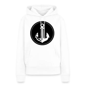 Icône de l’icône d’ancrage - Sweat à capuche Premium bio Femme - blanc - Devant - Julia (174cm)