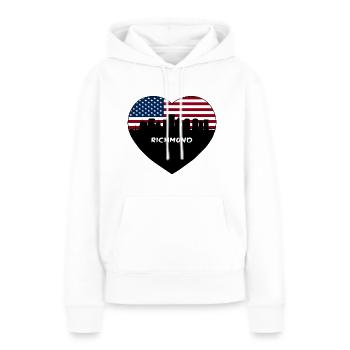 Richmond Virginia USA Flagge Skyline Reise Souvenir - Frauen Premium Bio Hoodie - Weiß - Vorne - Julia (174cm)