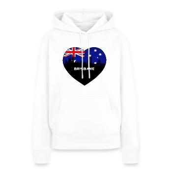 Brisbane Australie Flag Skyline Souvenir de voyage - Sweat à capuche Premium bio Femme - blanc - Devant - Julia (174cm)