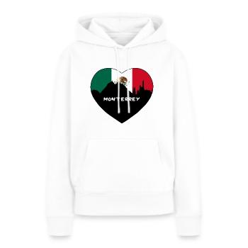 Monterrey Mexique Flag Skyline Souvenir de voyage - Sweat à capuche Premium bio Femme - blanc - Devant - Julia (174cm)