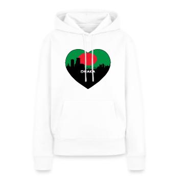 Dhaka Bangladesh Flag Skyline Travel Souvenir - Women’s Premium Organic Hoodie - white - Front - Julia (174cm)