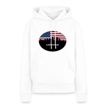 Louisville Kentucky USA Flagge Skyline Travel Souven - Frauen Premium Bio Hoodie - Weiß - Vorne - Julia (174cm)