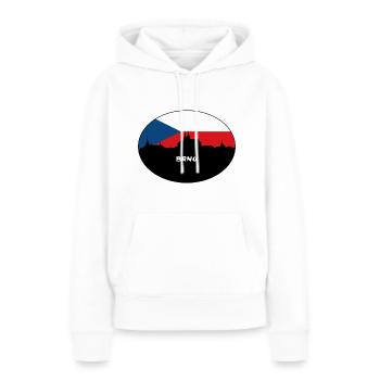 Brünn Tschechien Flagge Skyline Silhouette Reisen - Frauen Premium Bio Hoodie - Weiß - Vorne - Julia (174cm)
