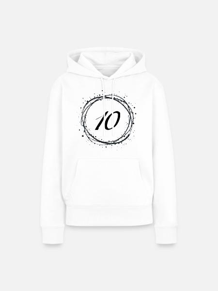 10 - Frauen Premium Bio Hoodie - Weiß