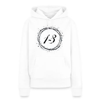 13 - Women’s Premium Organic Hoodie - white - Front - Julia (174cm)