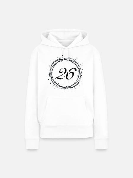 26 - Frauen Premium Bio Hoodie - Weiß