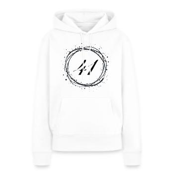 41 - Frauen Premium Bio Hoodie - Weiß - Vorne - Julia (174cm)