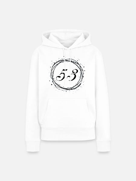 53 - Frauen Premium Bio Hoodie - Weiß