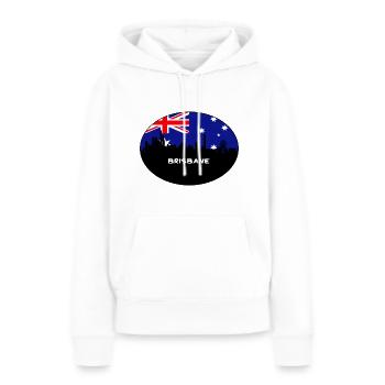 Brisbane Australie Drapeau Skyline Silhouette Travel - Sweat à capuche Premium bio Femme - blanc - Devant - Julia (174cm)