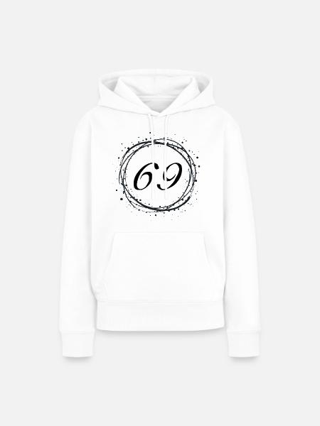 69 - Frauen Premium Bio Hoodie - Weiß