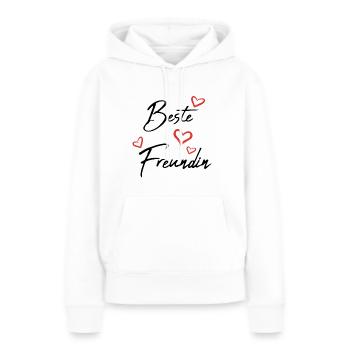 Beste Freundin - Frauen Premium Bio Hoodie - Weiß - Vorne - Julia (174cm)