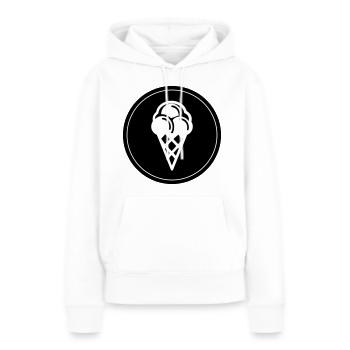Icône Ice Icon - Sweat à capuche Premium bio Femme - blanc - Devant - Julia (174cm)
