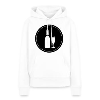 Symbole du vin rouge - Sweat à capuche Premium bio Femme - blanc - Devant - Julia (174cm)