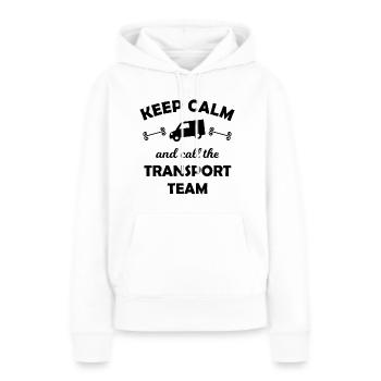Das Transport Team - Frauen Premium Bio Hoodie - Weiß - Vorne - Julia (174cm)